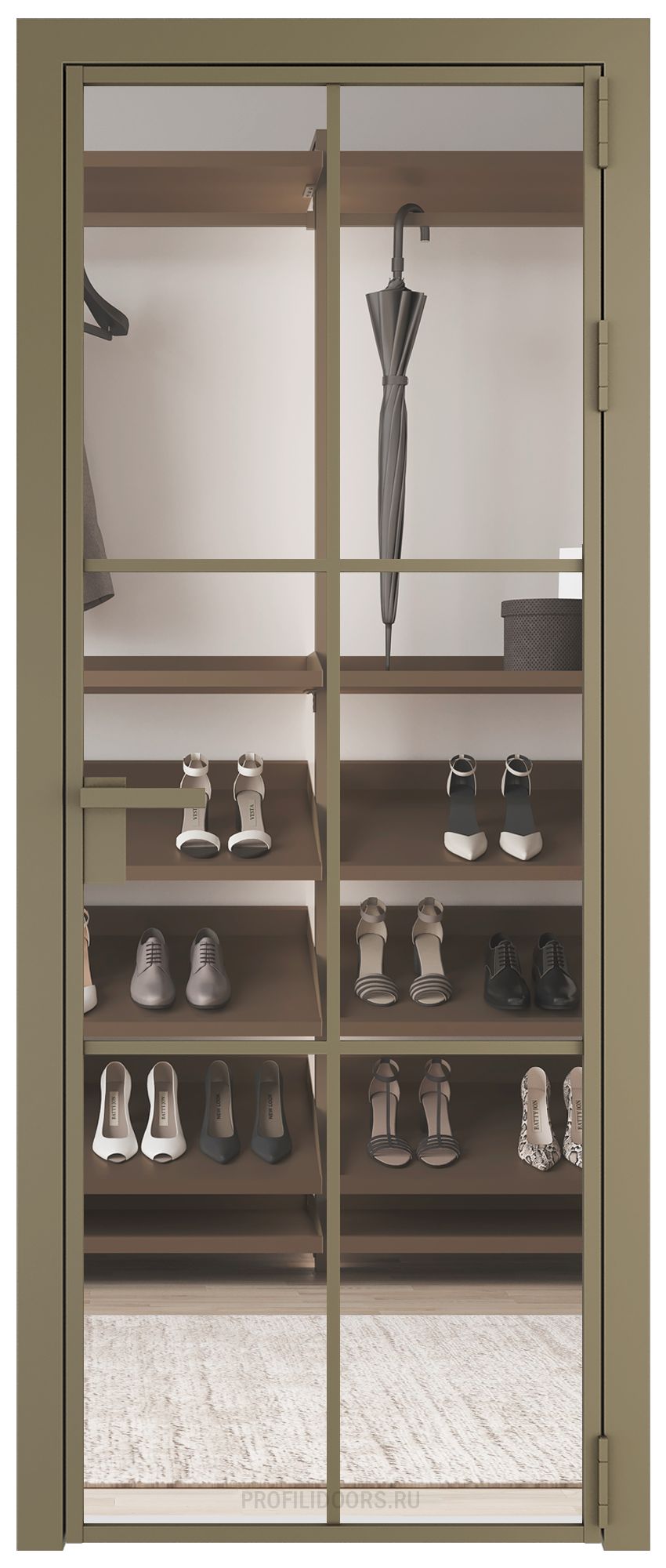 3 AG стекло Прозрачное цвет профиля Шампань