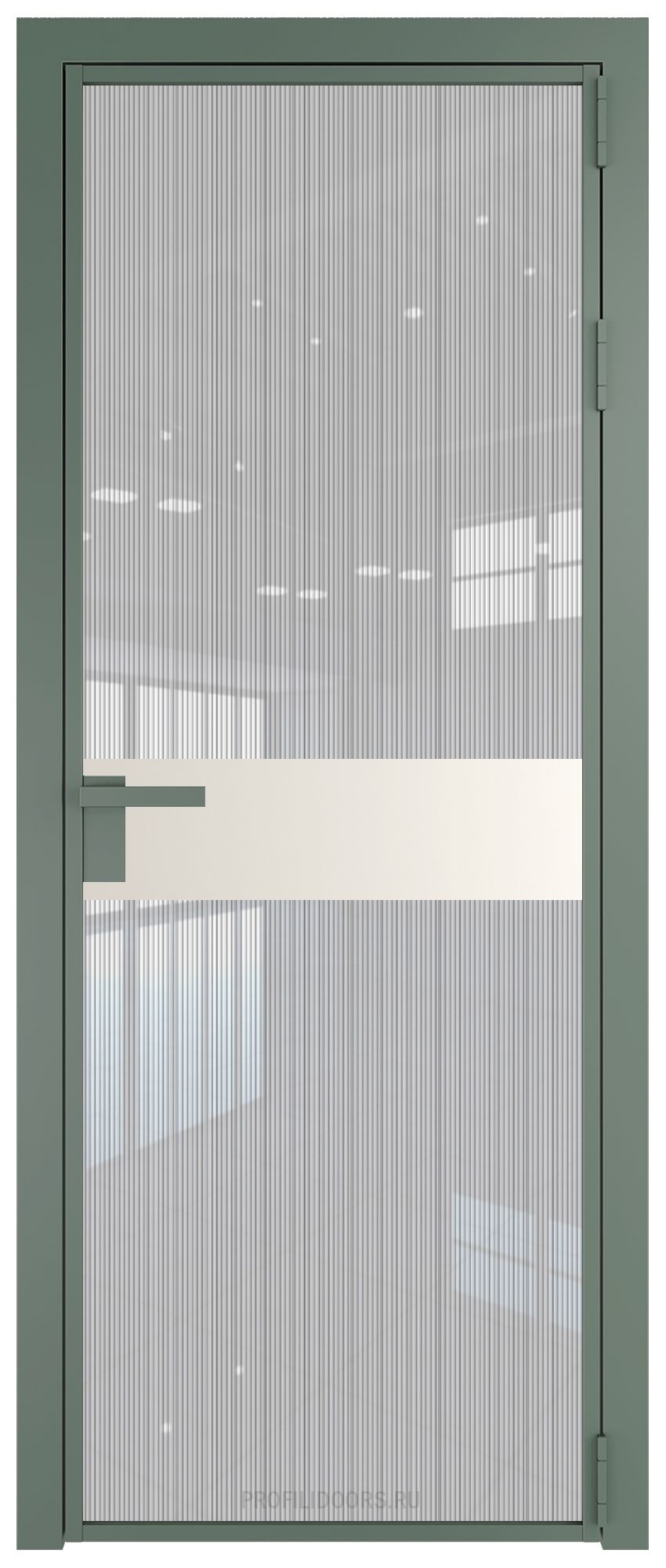 6 AG стекло Узор Страйп цвет профиля Зеленый воск вставка Перламутр белый