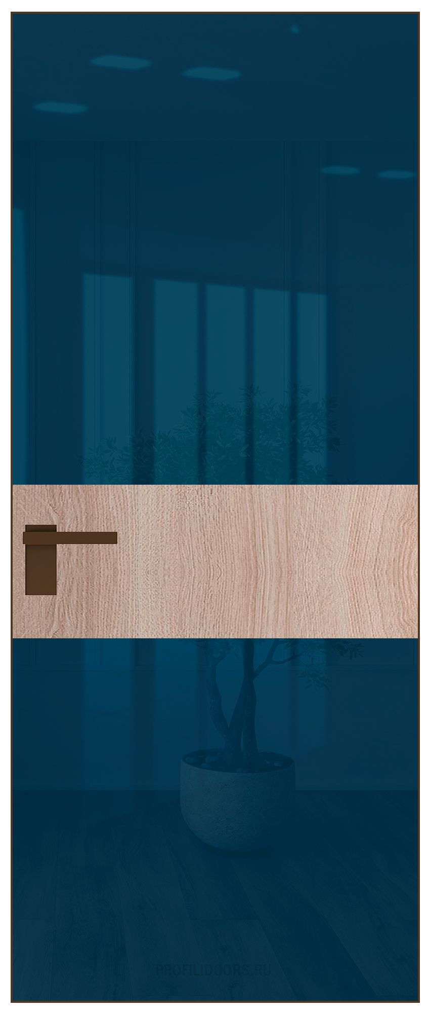 5 AGK цвет Зеркало Blue вставка Дуб Сонома кромка Деорэ