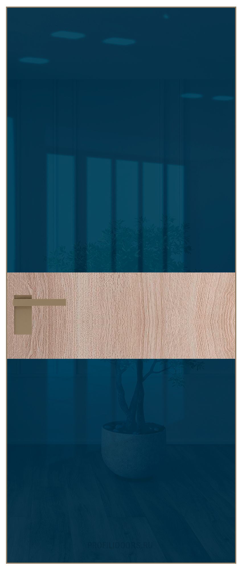 5 AGK цвет Зеркало Blue вставка Дуб Сонома кромка Шампань