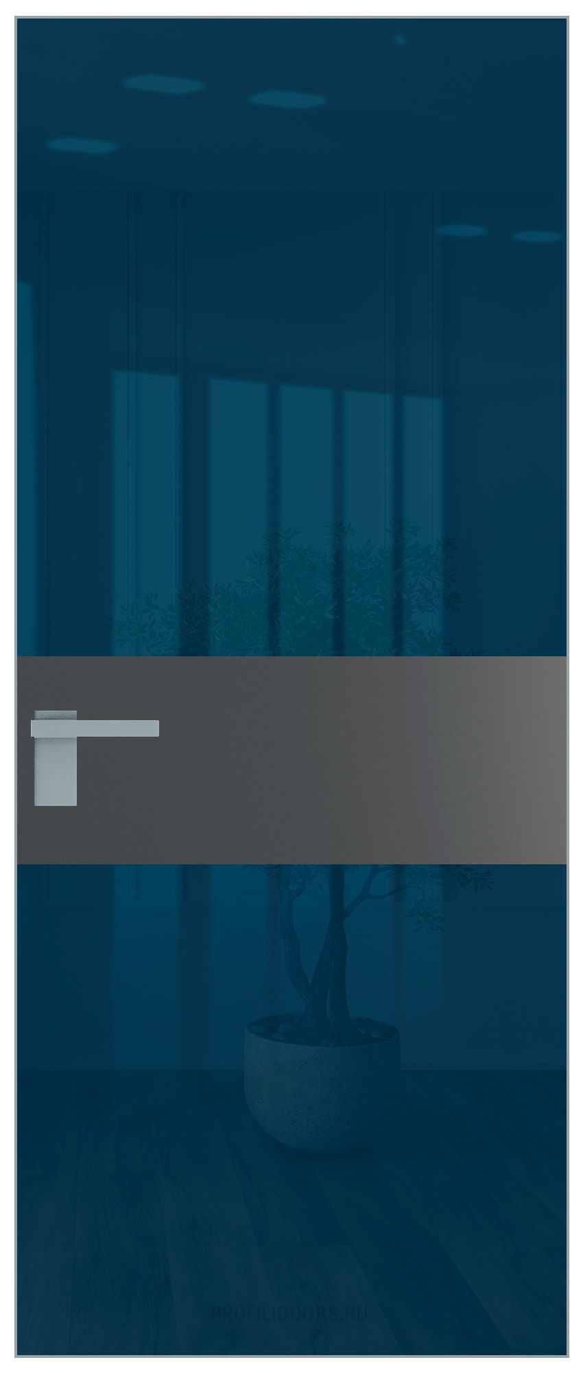 5 AGK цвет Зеркало Blue вставка Графит кромка Матовая