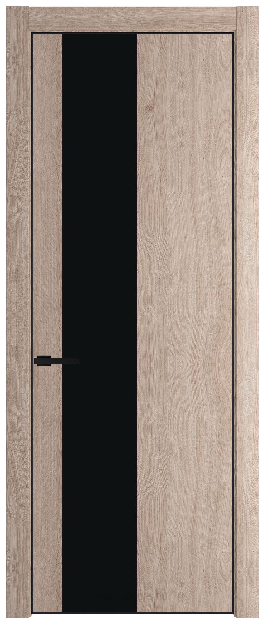 19NA Дуб Сонома профиль Черный матовый вставка Монохром черный