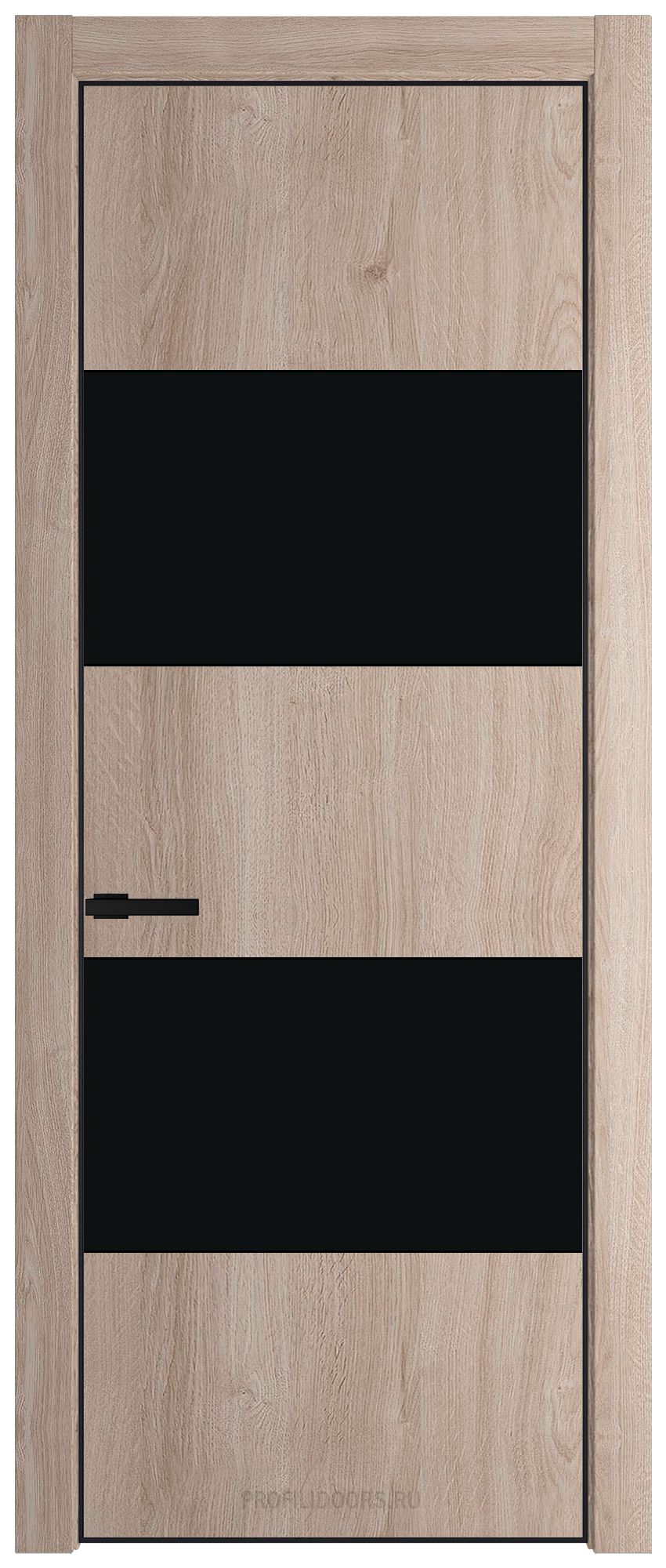 22NA Дуб Сонома профиль Черный матовый вставка Монохром черный