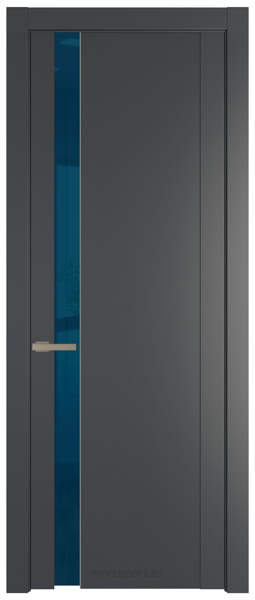 1.2P Графит Зеркало Blue молдинг Никель матовый
