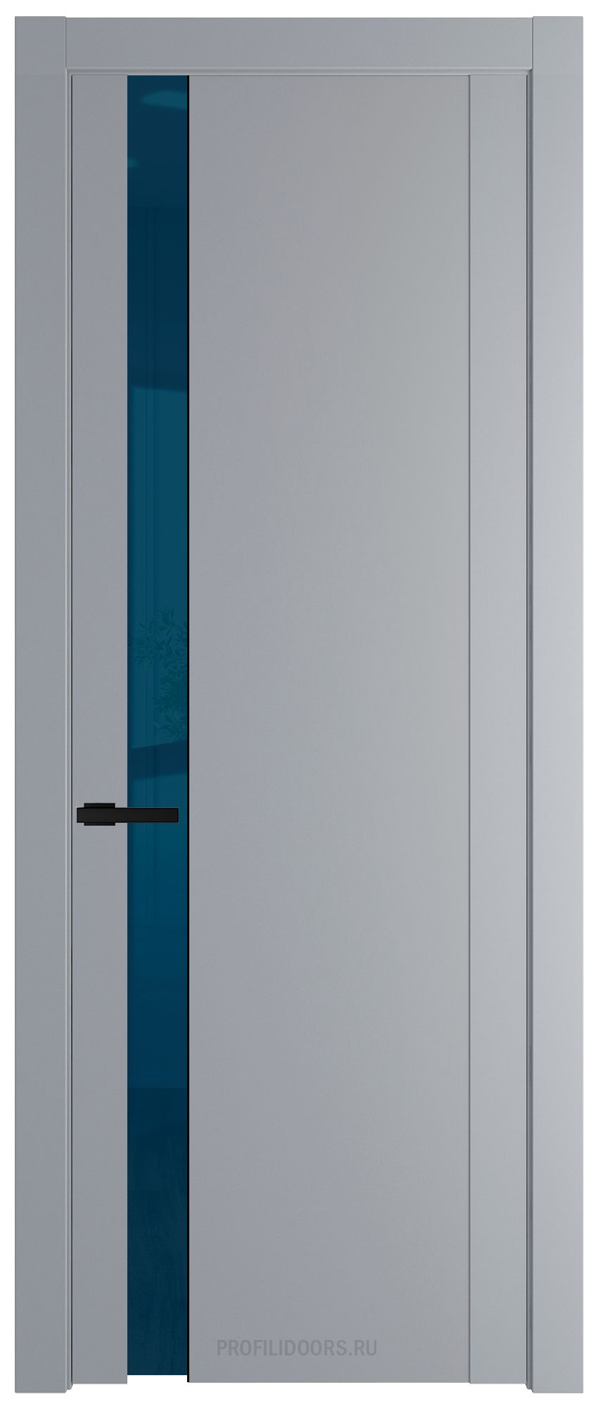 1.2P Смоки Зеркало Blue молдинг Черный матовый