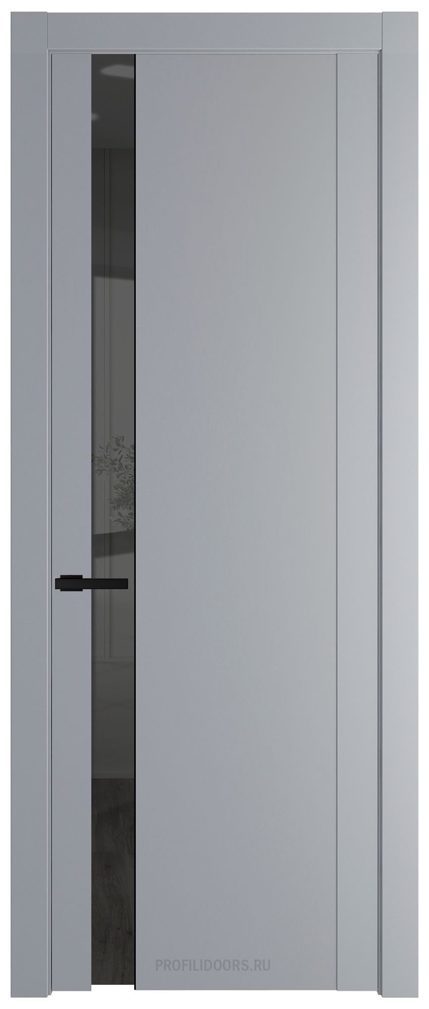 1.2P Смоки Зеркало Grey молдинг Черный матовый