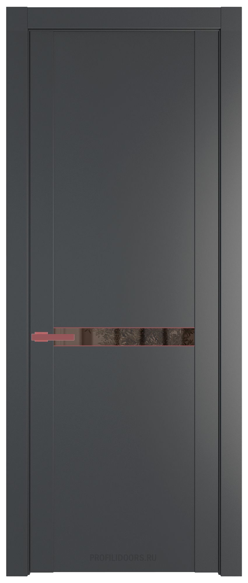1.4P Графит Зеркало Bronza молдинг Красный антрацит