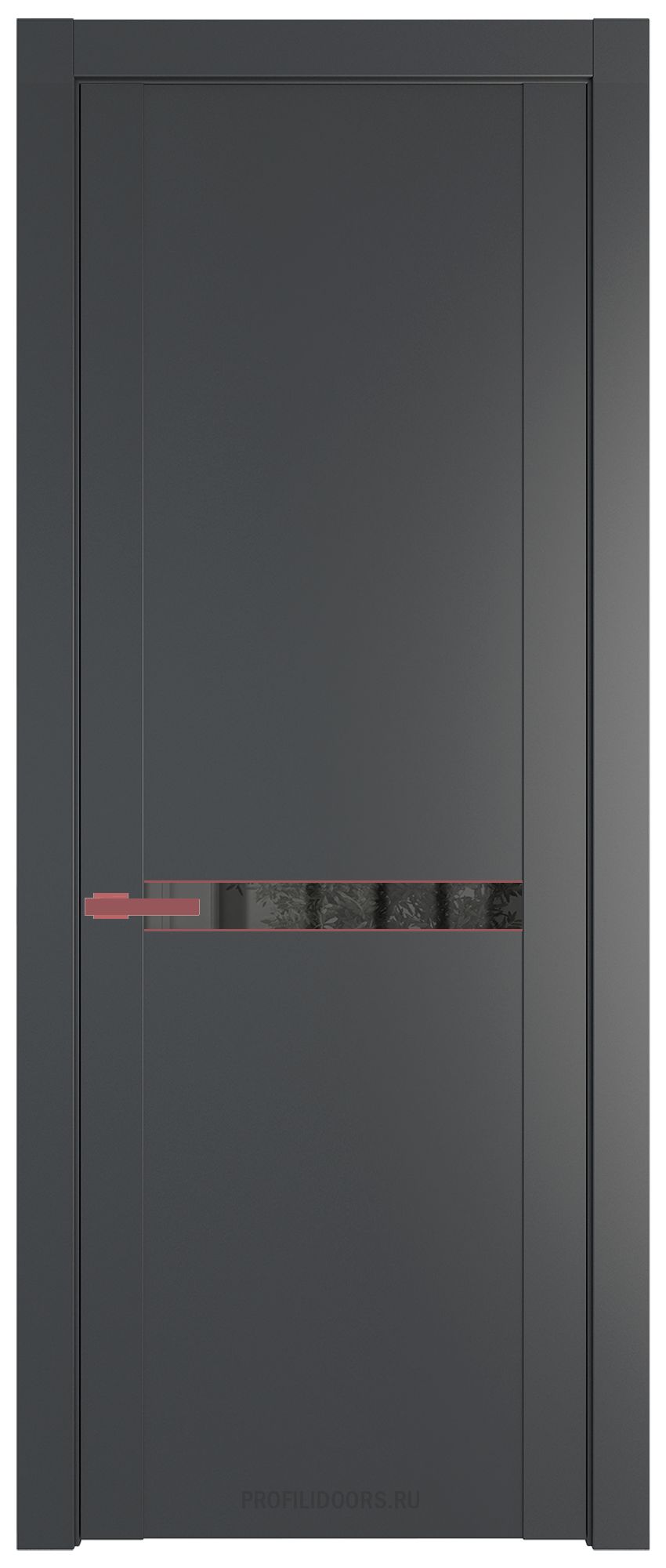 1.4P Графит Зеркало Grey молдинг Красный антрацит