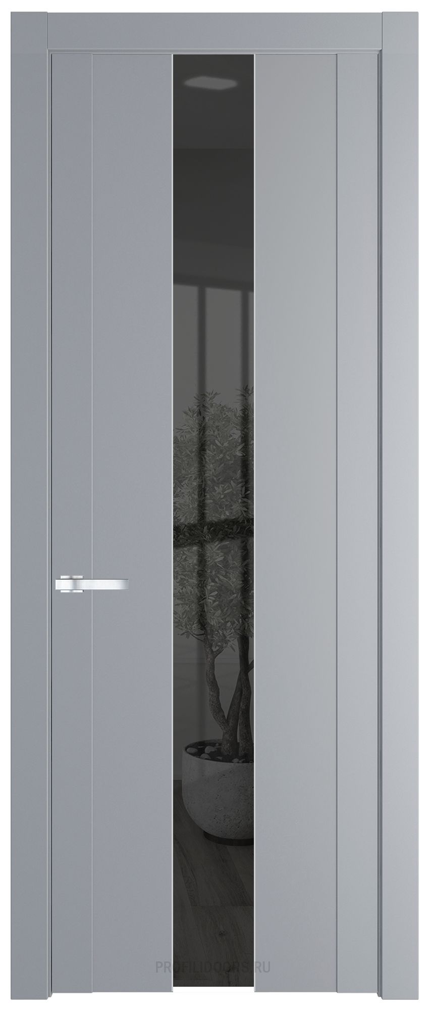 1.9P Смоки Зеркало Grey молдинг Серебро