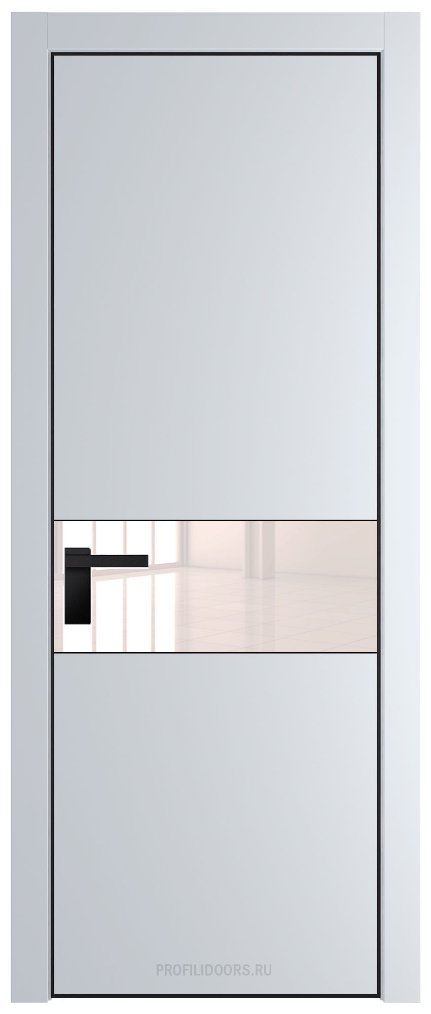 17 PA Вайт с профилем Черный с стеклом перламутровый лак