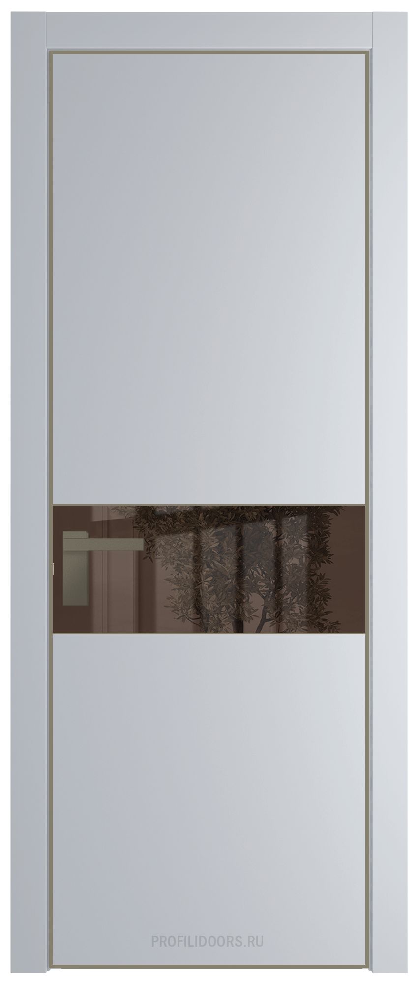 17 PE с вставкой из стекла зеркало bronze Лайт Грей с алюминиевой кромкой Шампань