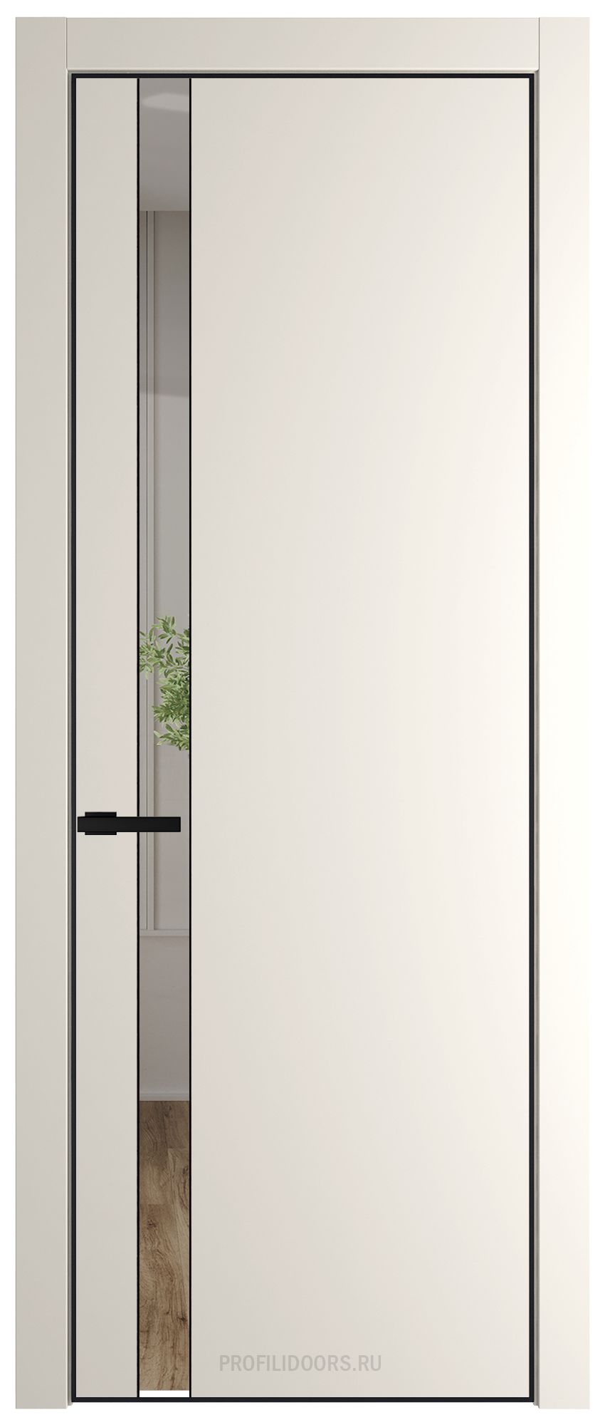 18 PE с вставкой из стекла зеркало Перламутр белый с алюминиевой кромкой Черный