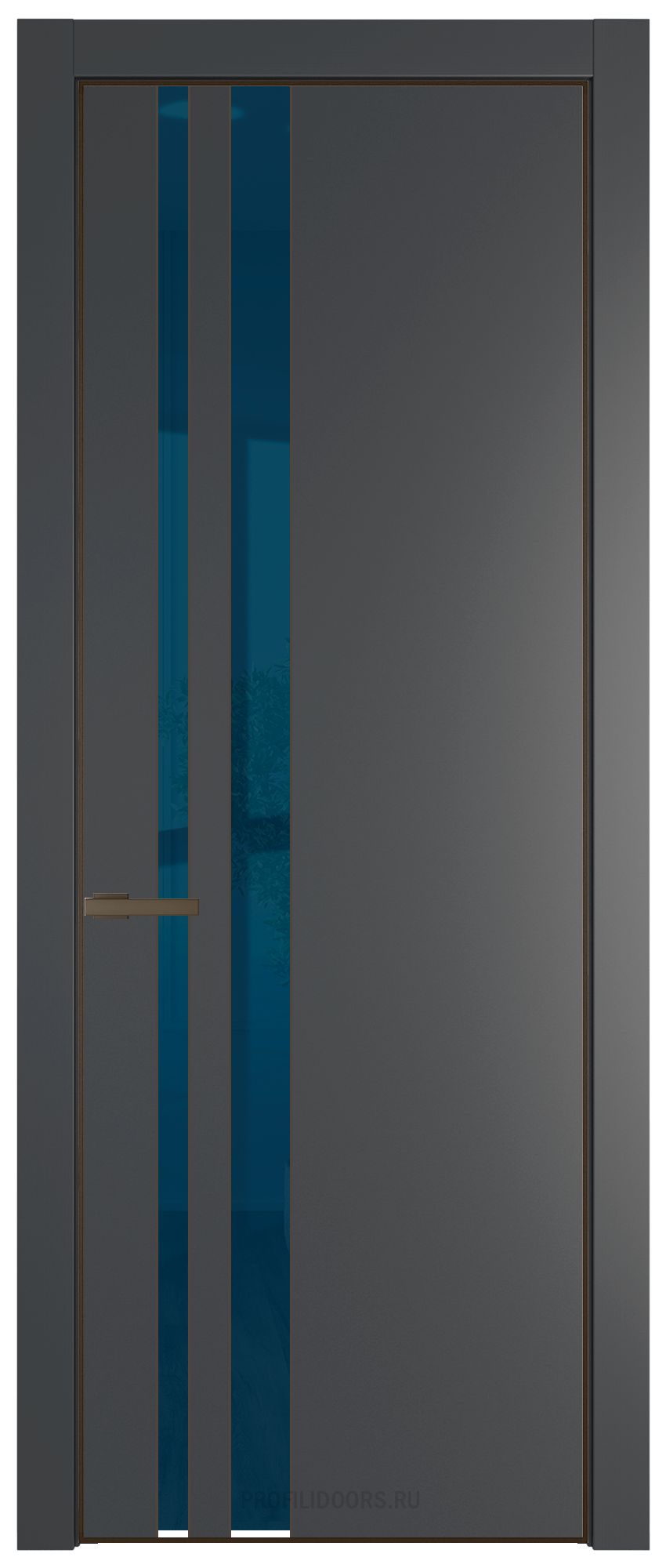 20 PE с вставкой из стекла зеркало blue Графит с алюминиевой кромкой Деорэ
