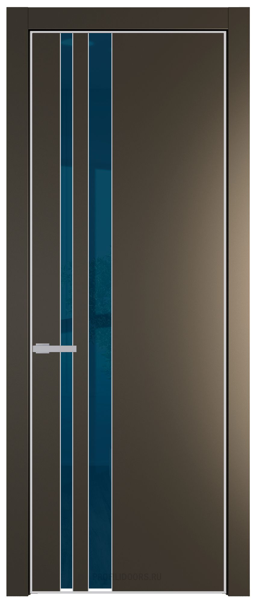 20 PE с вставкой из стекла зеркало blue Перламутр бронза с алюминиевой кромкой Матовая