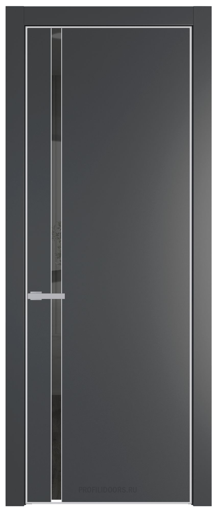21 PE с вставкой из стекла зеркало grey Графит с алюминиевой кромкой Матовая