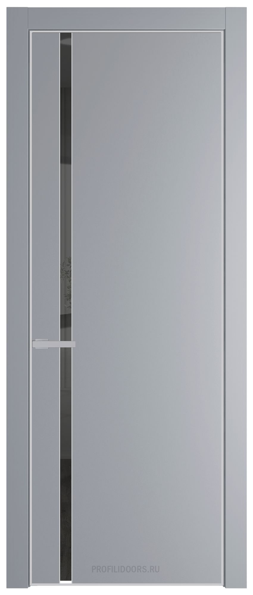 21 PE с вставкой из стекла зеркало grey Смоки с алюминиевой кромкой Матовая