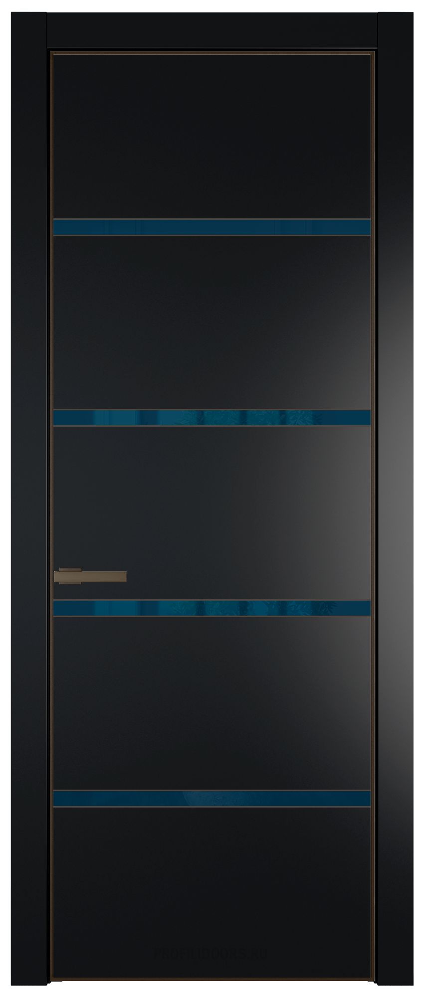 23 PE с вставкой из стекла зеркало blue Блэк с алюминиевой кромкой Деорэ