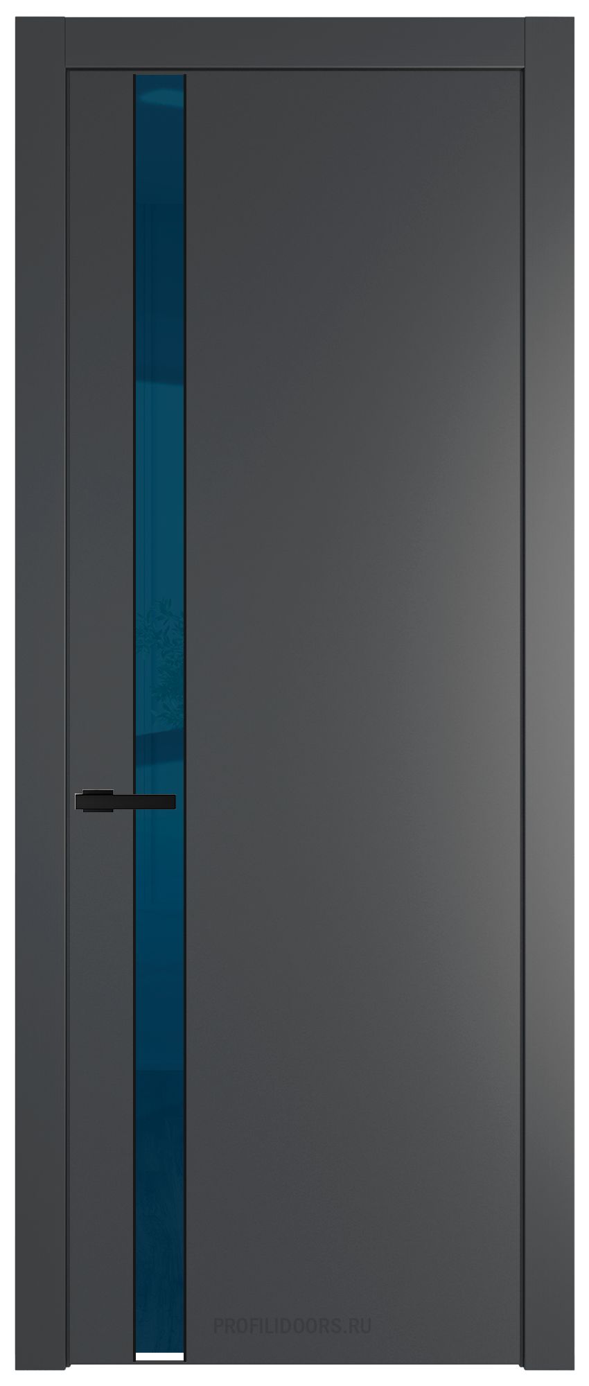 18 PW Графит Зеркало Blue молдинг Черный матовый