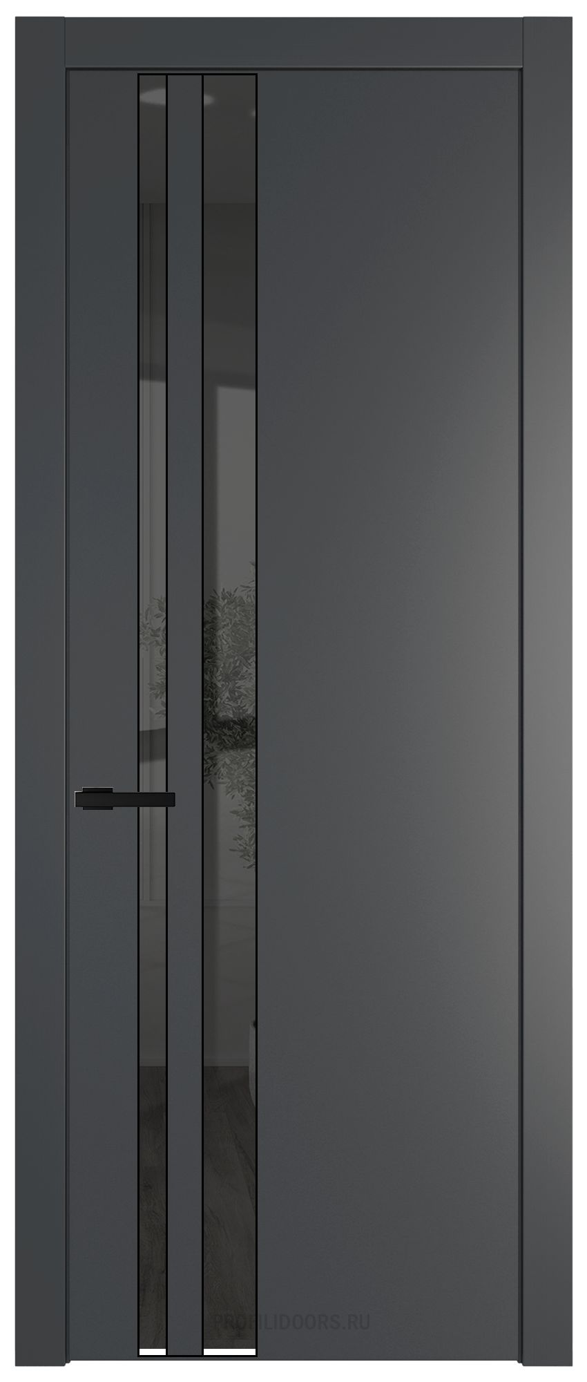 20 PW Графит Зеркало Grey молдинг Черный матовый
