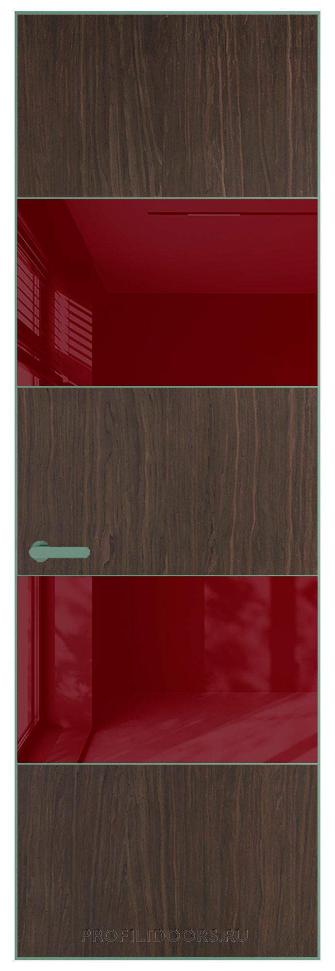 22 VA профиль Зеленый воск покрытие ESPRESSO 1386M вставка Темно-красный лак
